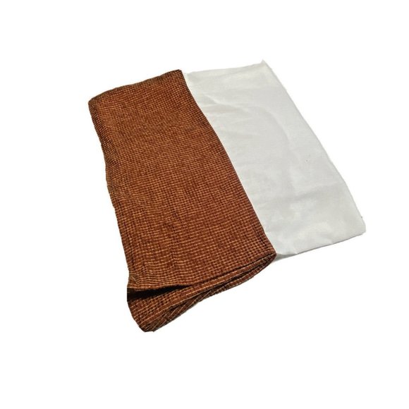 Vintage Springs Bedskirt Luxury 90s Bedding Queen Sized Red & Tan Waffle Texture - Picture 1 of 6